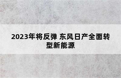 2023年将反弹 东风日产全面转型新能源